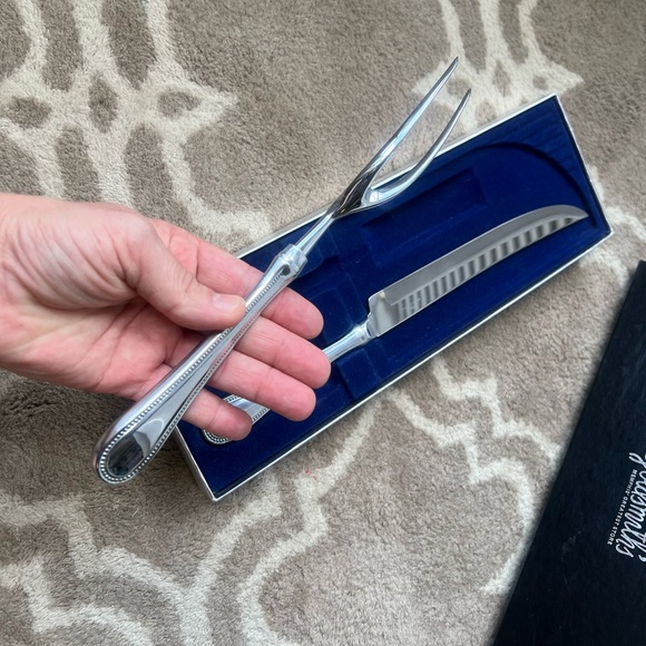 Towle Stainless Bead Trim Carving Set - Picture 5 of 8